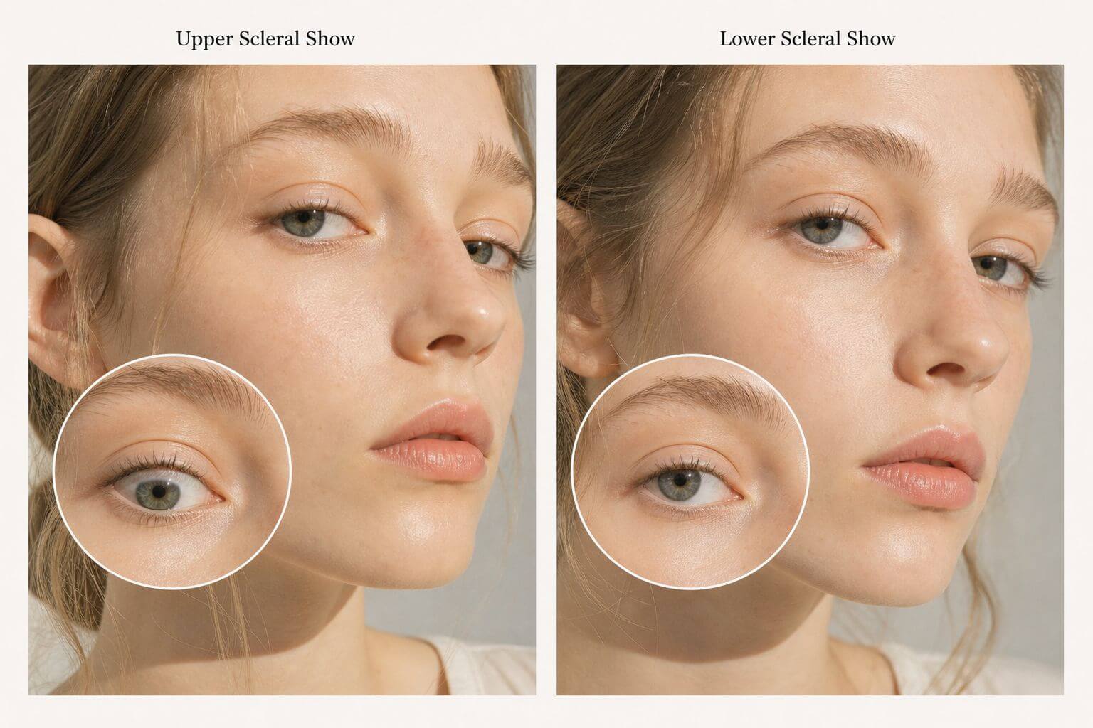 Upper vs. Lower Scleral Show