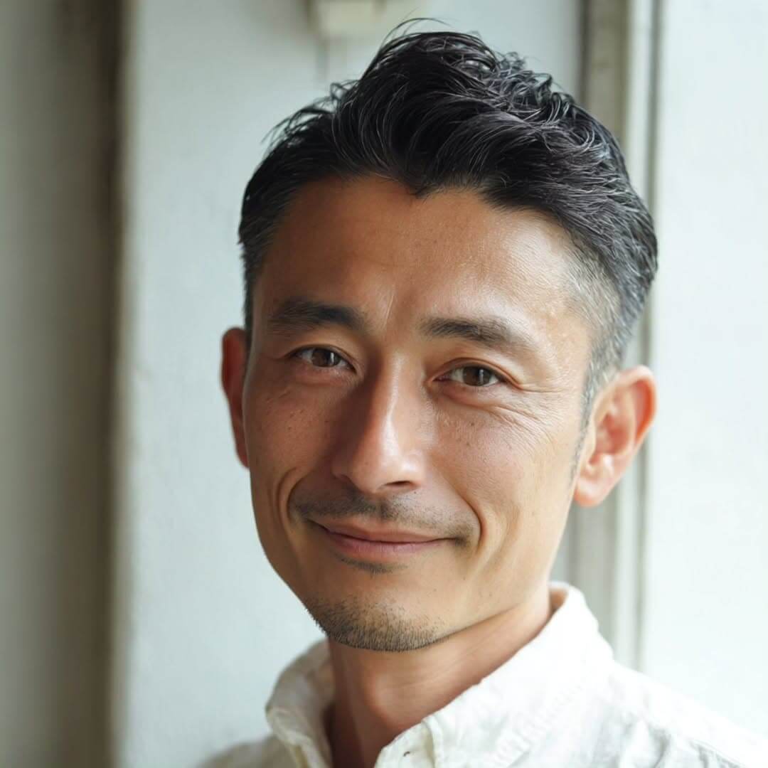 40代ビジネスマンにおすすめのオールバックショート髪型 40代ビジネスマンにおすすめのオールバックショート髪型