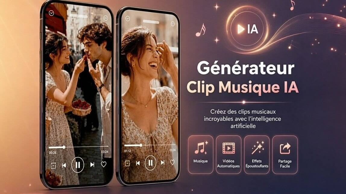 Application de création de clips musicaux IA 2026 (test complet) : créer un clip vidéo musical gratuit