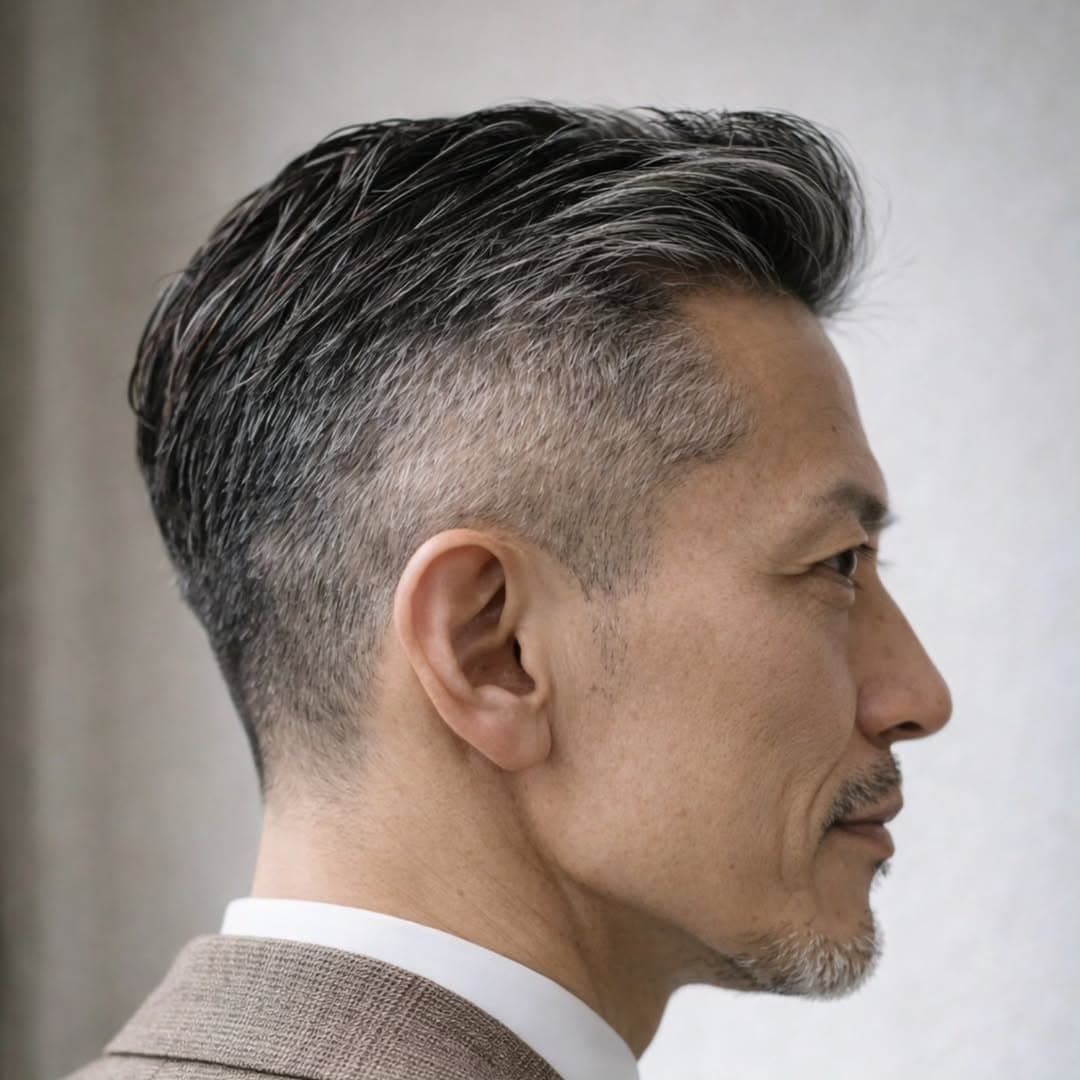 50代ビジネスマンにおすすめのツーブロックショート髪型 50代ビジネスマンにおすすめのツーブロックショート髪型