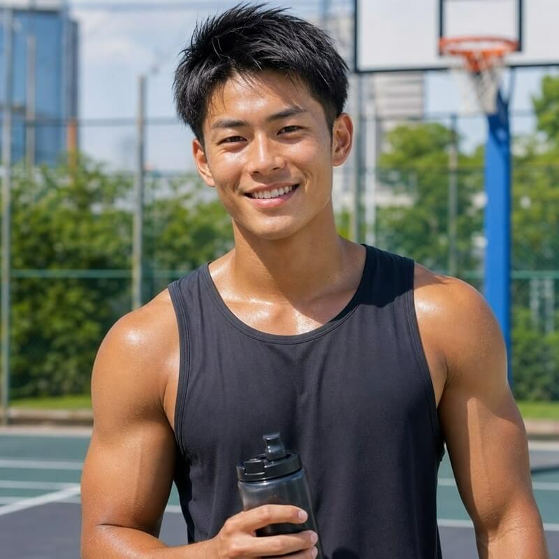 爽やかなスポーツマン男子