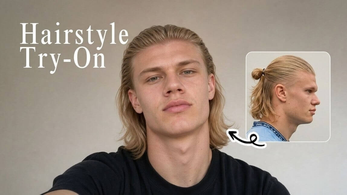 Mann mit blonden Haaren, inspiriert von Erling Haaland