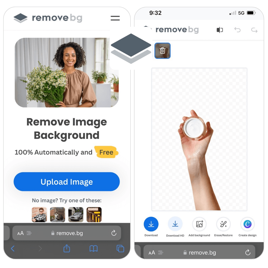 Background Remover Tool: remove.bg Free background remover app for iPhone