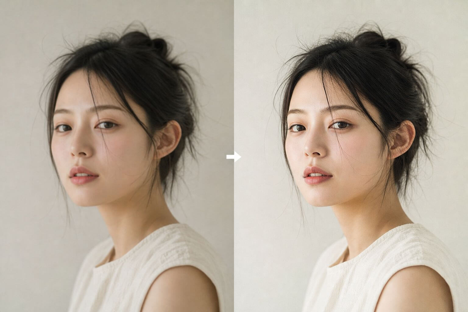 face quality before and after enhanced from videos with the YouCam AI Video Enhancer face quality before and after enhanced from videos with the YouCam AI Video Enhancer