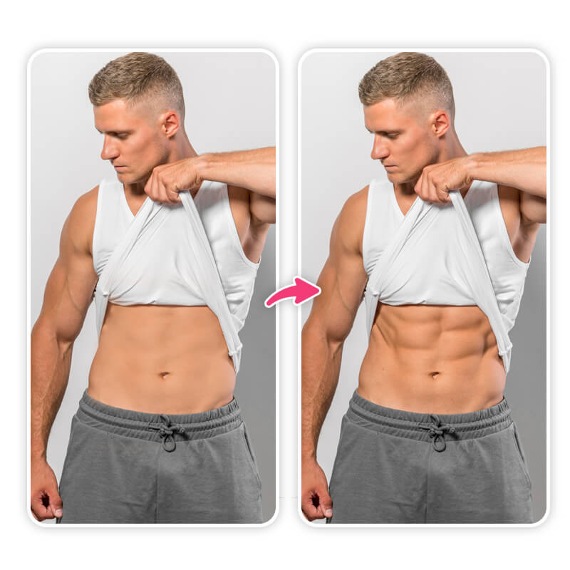 Füge mit einem Sixpack-Filter Bauchmuskeln zu einem Foto hinzu