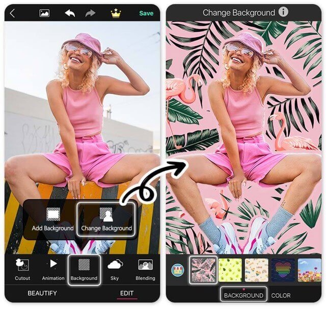 летние обои для iphone Получите летний фон для iphone с тропическим узором в бесплатном фоторедакторе