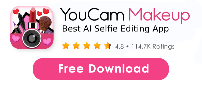 Download the best AI selfie editing app YouCam Makeup
