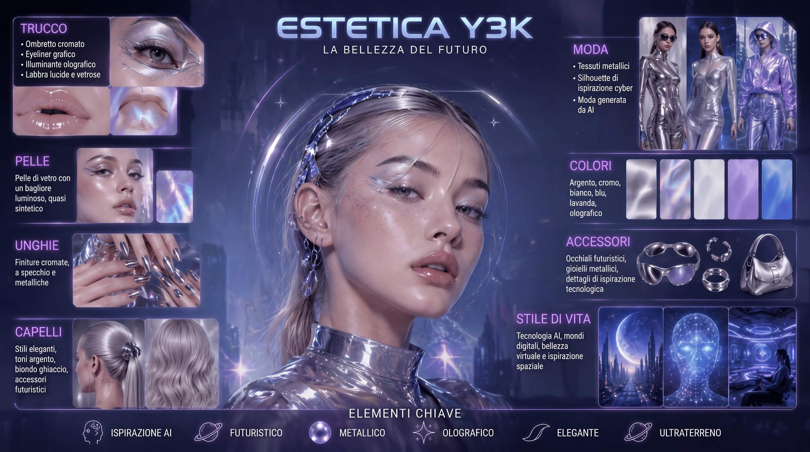 Y3K Style: la tendenza del trucco futuristico