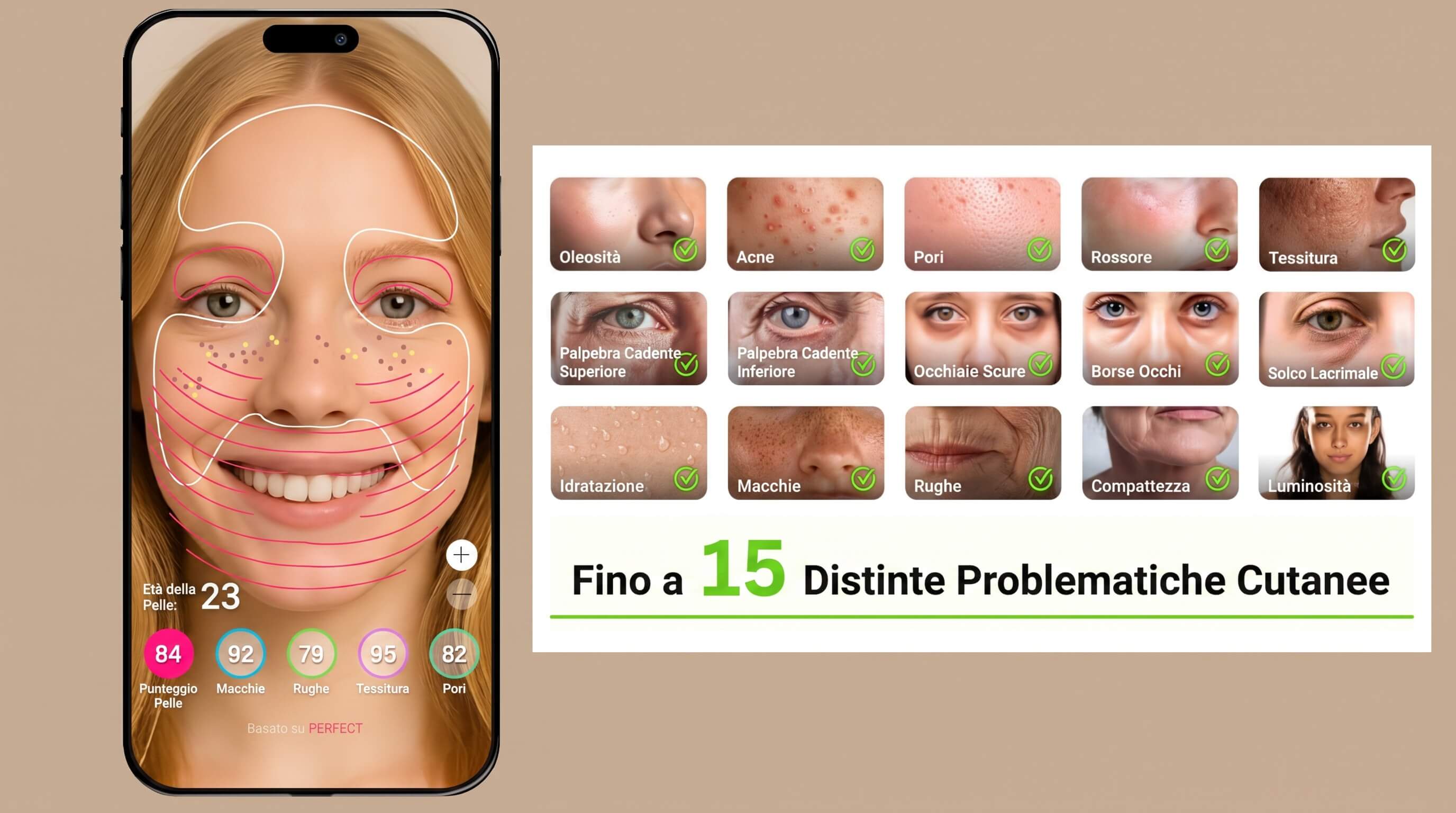 Lo skin analyzer AI rileva 15 inestetismi cutanei