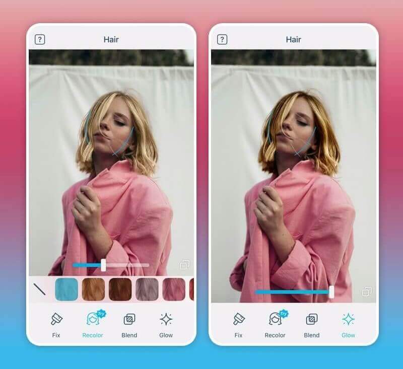 app para cambiar de color de cabello