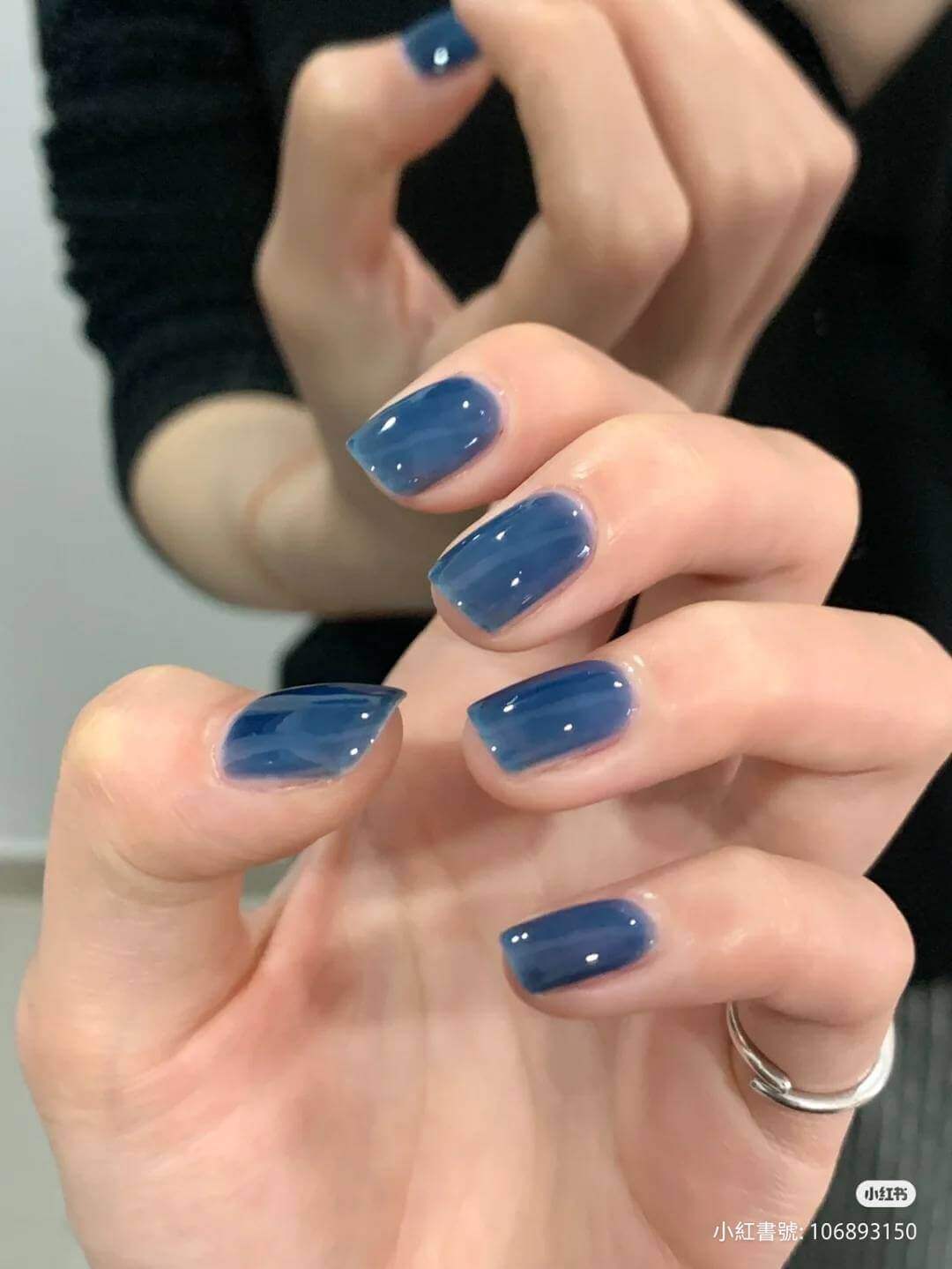 藍色美甲