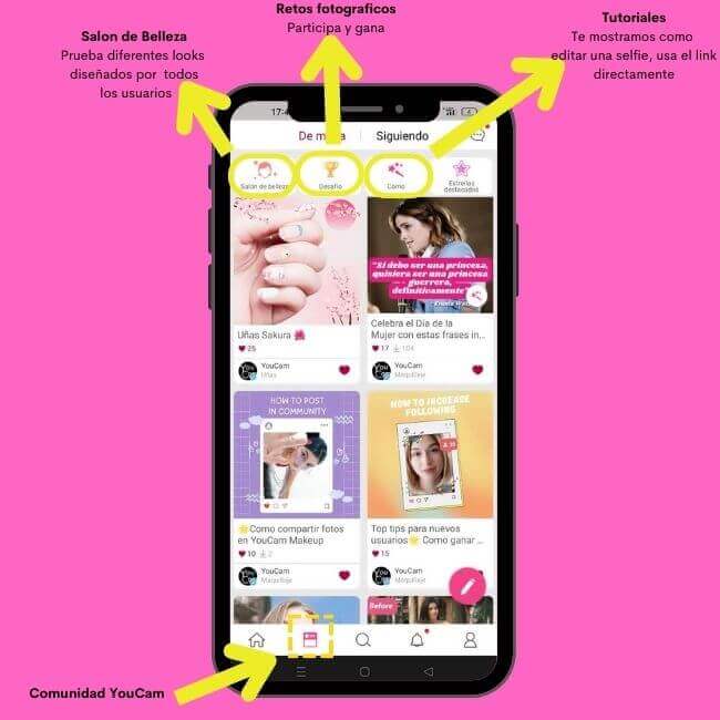 funciones de la app para explorar funciones de la app para explorar