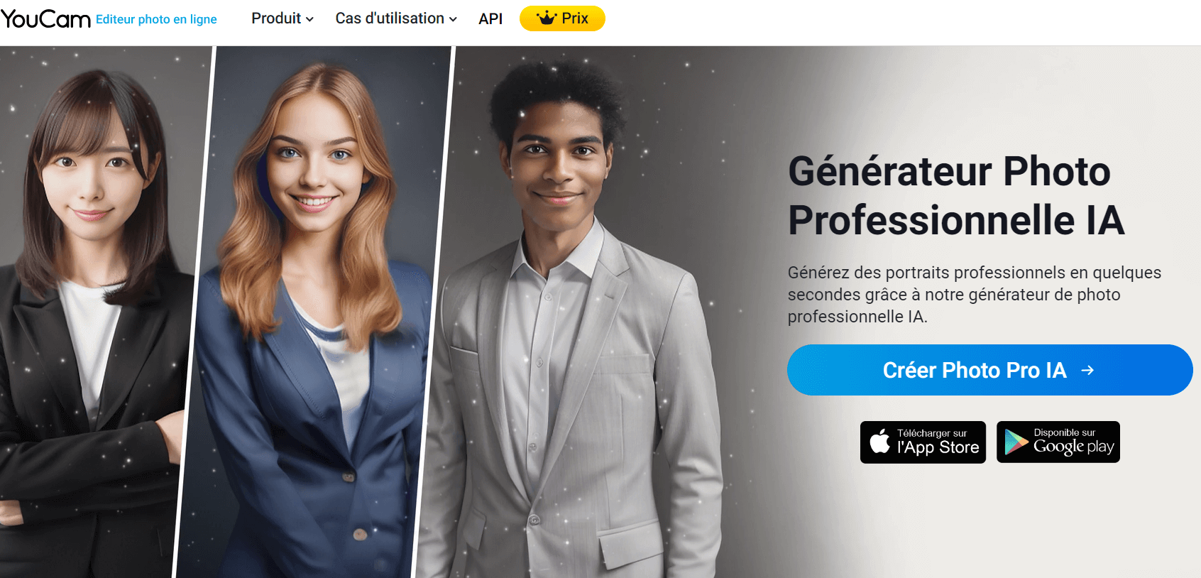 Générateur de photo professionnelle IA en ligne Générateur de photo professionnelle IA en ligne : photo pro IA pour CV et LinkedIn