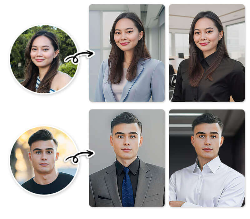Meilleur générateur IA photo professionnelle YouCam Makeup Meilleur générateur IA photo professionnelle YouCam Makeup pour photo CV et LinkedIn