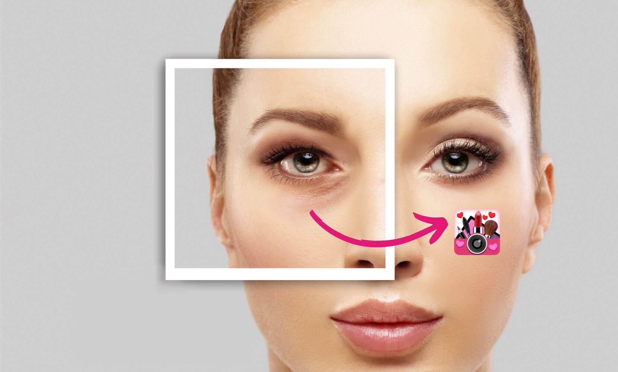 el antes y después de quitar las ojeras con la app el antes y después de quitar las ojeras con la app