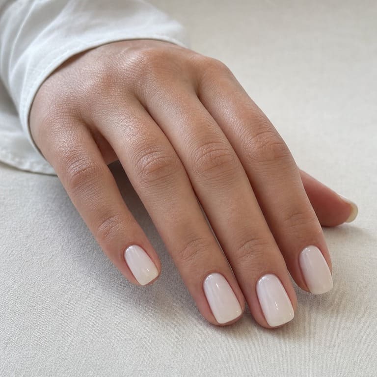 Milky White Nails: cremig-weißes Nageldesign für einen minimalistischen Look