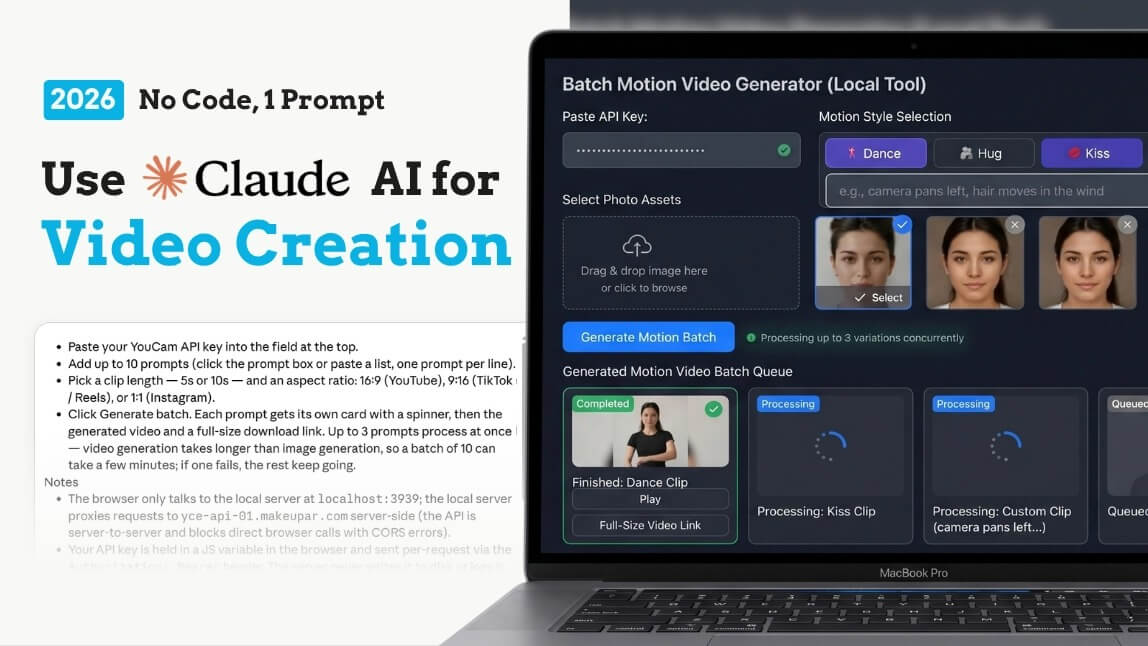 Use Claude AI for Video Creation: No Code, 1 Prompt [2026]