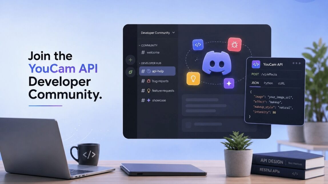 YouCam API Discord developer community for integration help, bug reports, feature requests, and project showcases