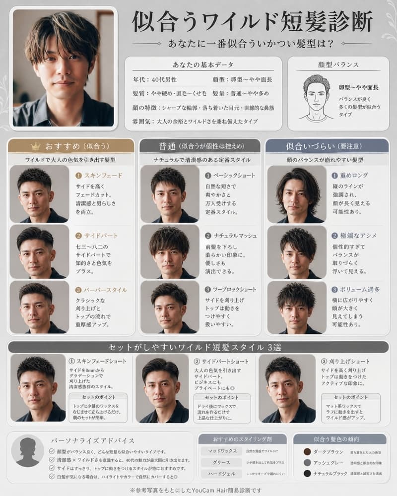 自分に似合ういかつい髪型を診断