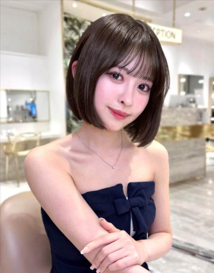 顔がでかい女性におすすめの髪型前下がりボブ 顔がでかい女性におすすめの髪型前下がりボブ