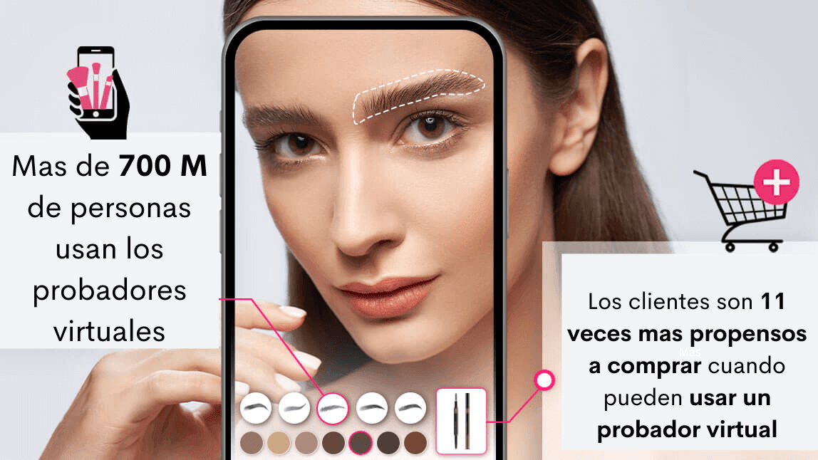 Filtro virtual de cejas con IA Prueba virtual de cejas sobre una foto o cámara en vivo