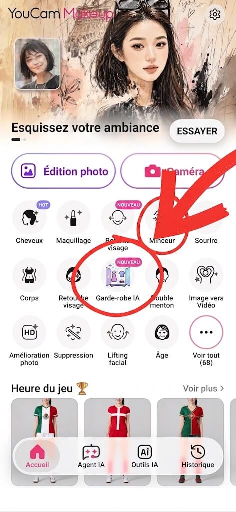 Essayer application dressing virtuel : YouCam Makeup