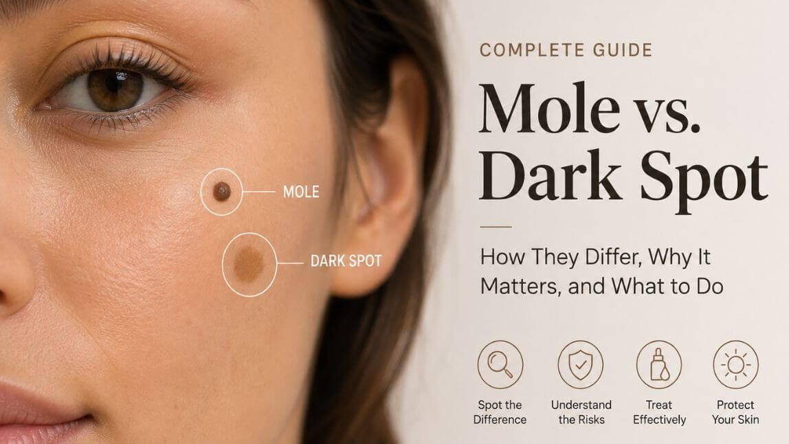 Grain de beauté vs tache brune : quelle différence et comment les distinguer ?