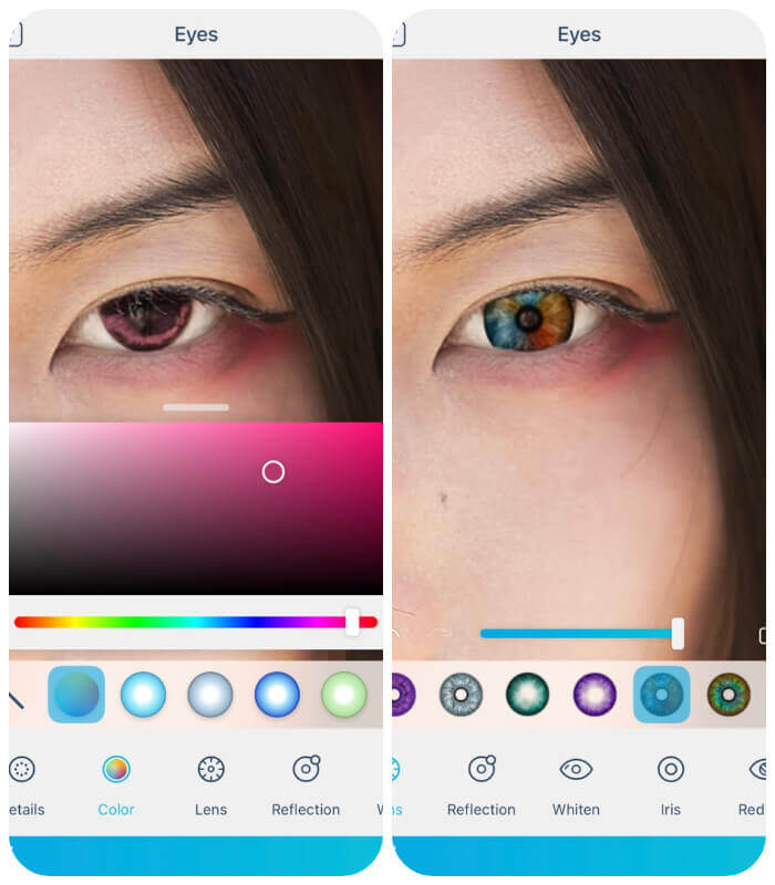แอปเปลี่ยนสีตา: FaceTune2