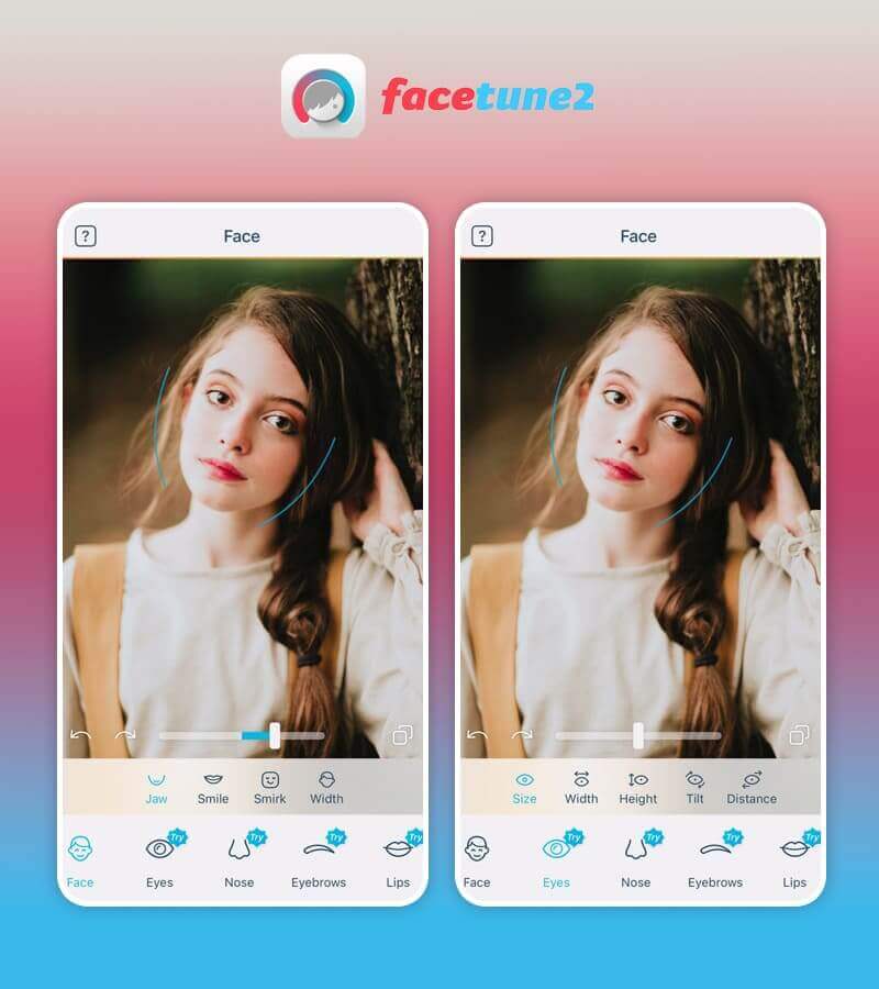 Edytor twarzy z AI Facetune