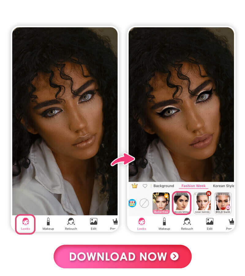 Try Fall Aesthetic Makeup Filters from YouCam Makeup Best App for Fall Aesthetic Makeup Filters: YouCam Makeup