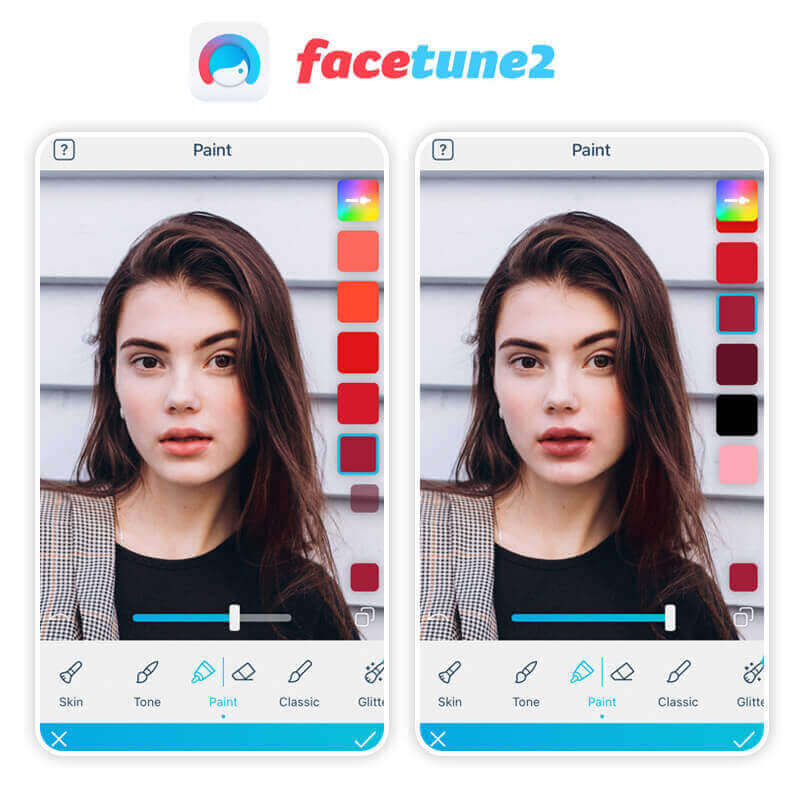 Meilleure application de filtres couleur de lèvres : FaceTune2