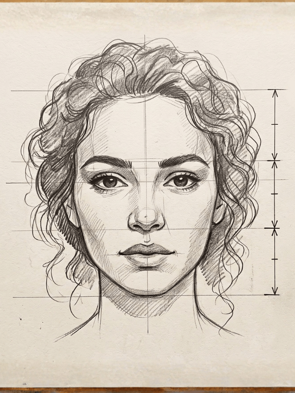 drawing manuals draw a plausible head without a model in the room