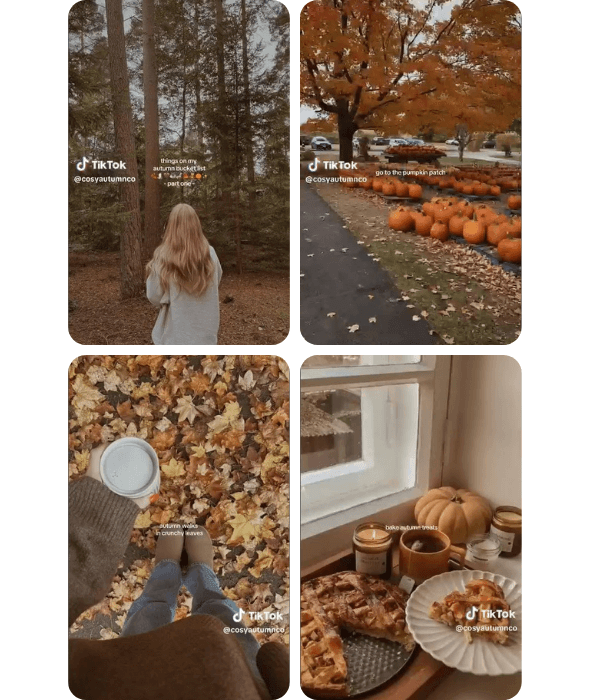 Viele TikTok-Nutzer teilen ihre Herbst Bucket List auf TikTok