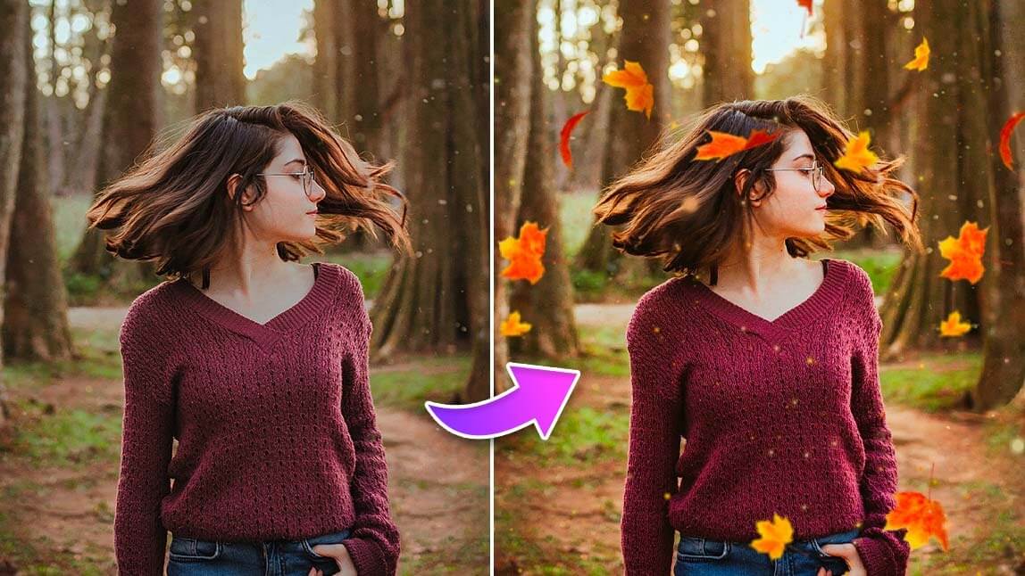 Herbstbilder gestalten für WhatsApp und co. mit der besten Foto-App von YouCam Perfect