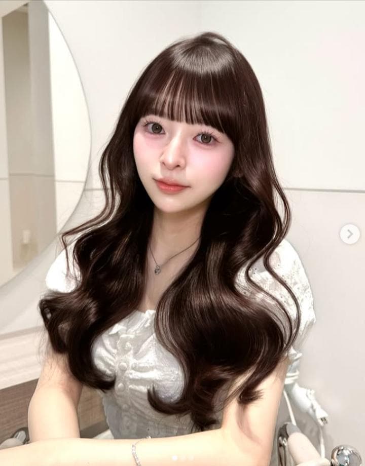 大きい顔の女性に似合う髪型韓国風ヨシンモリ 大きい顔の女性に似合う髪型韓国風ヨシンモリ