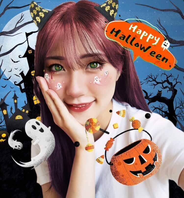 ハロウィンフィルターで加工した写真 ハロウィンフィルターで加工した写真