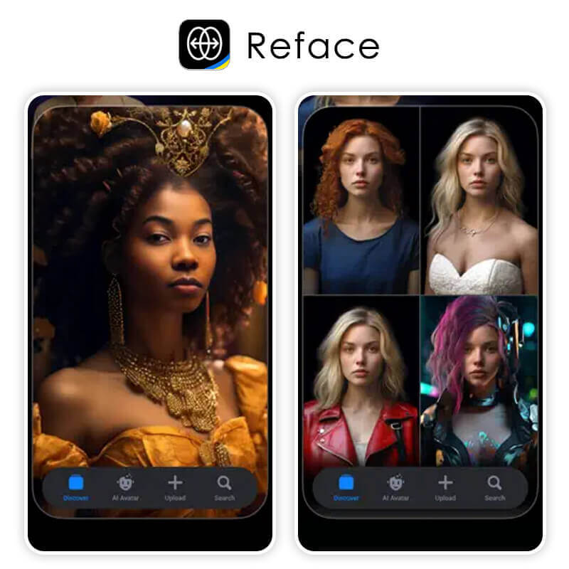 Reface Gender Swap Tool Reface als Online-Tool für KI-generierte Gender-Swap-Bilder