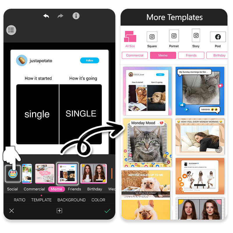 Use Best Meme Maker App to Make a Meme in 1 click with templates