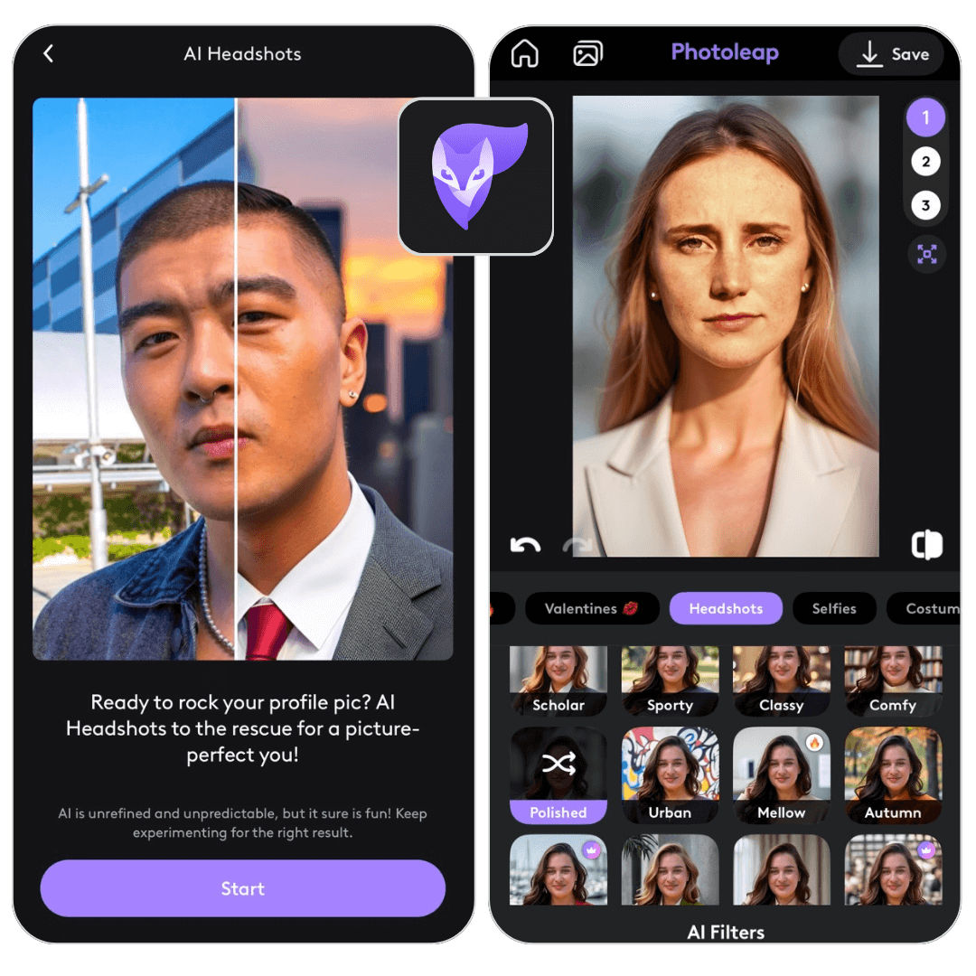 AI Headshot App: Photoleap
