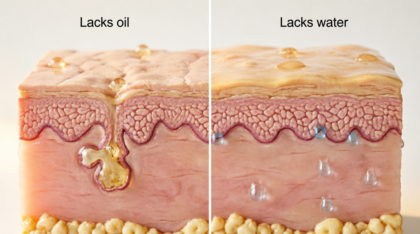 dry and dehydrated skin