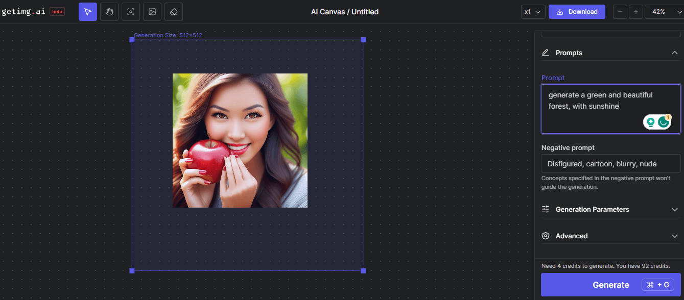 I tried using Getimg's AI Outpainting Tool I tried using Getimg's AI Outpainting Tool