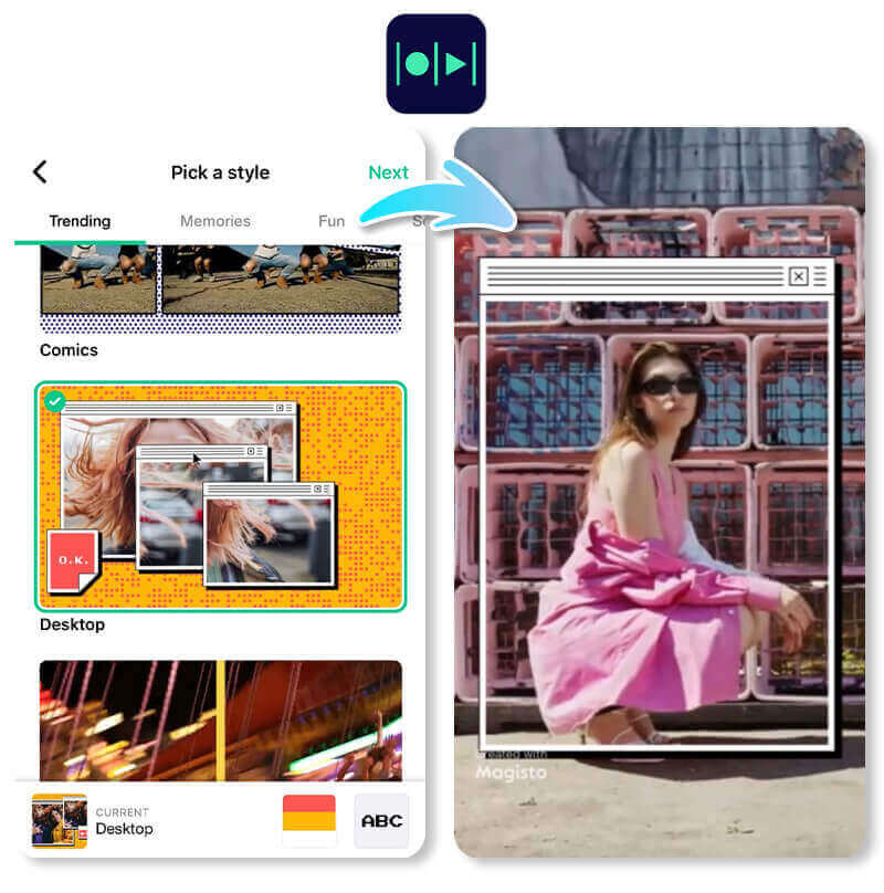 Magisto Smart Video Collage App Magisto - an AI-powered video collage app for creating stylish video stories.