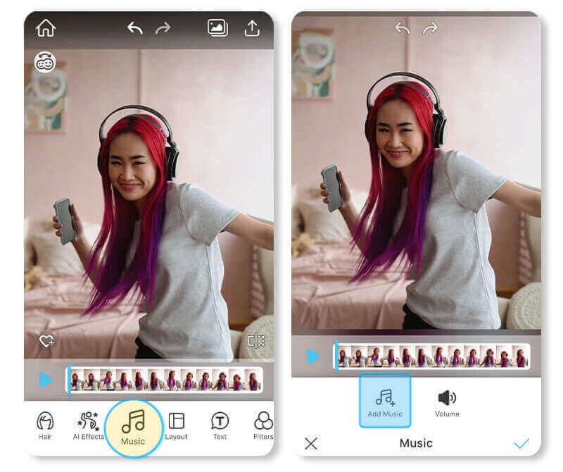 Free apps to add music to video - YouCam Video