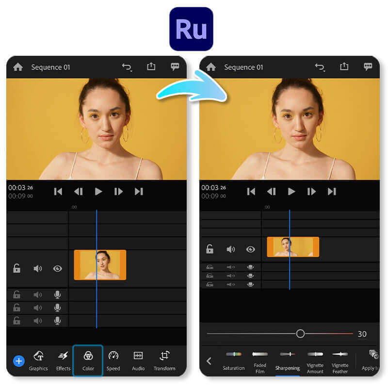 Video Color Grading App 6. Adobe Premiere Rush: video color grading Video Color Grading App 6. Adobe Premiere Rush: video color grading