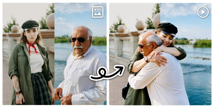 Faça os ajustes finais da homenagem. Montagem de família finalizada com a pessoa adicionada à cena.