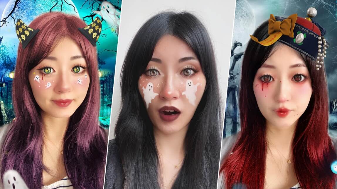 14 ideias de maquiagem de Halloween fofa para foto de perfil no YouCam Makeup