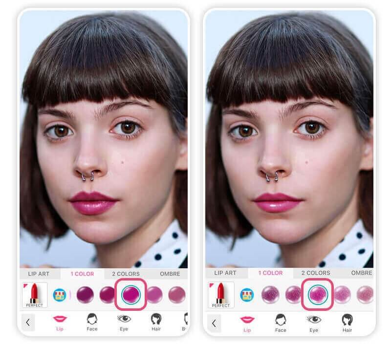 Filtre maquillage, rouge à lèvres