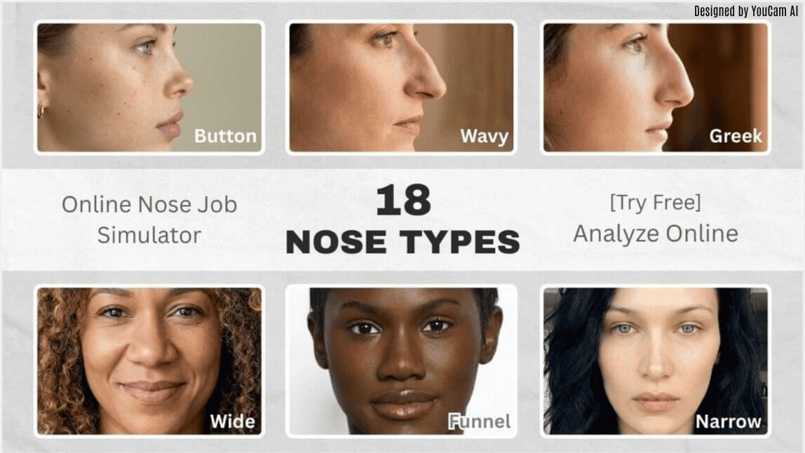 18 Nose Types & Online Nose Job Simulator