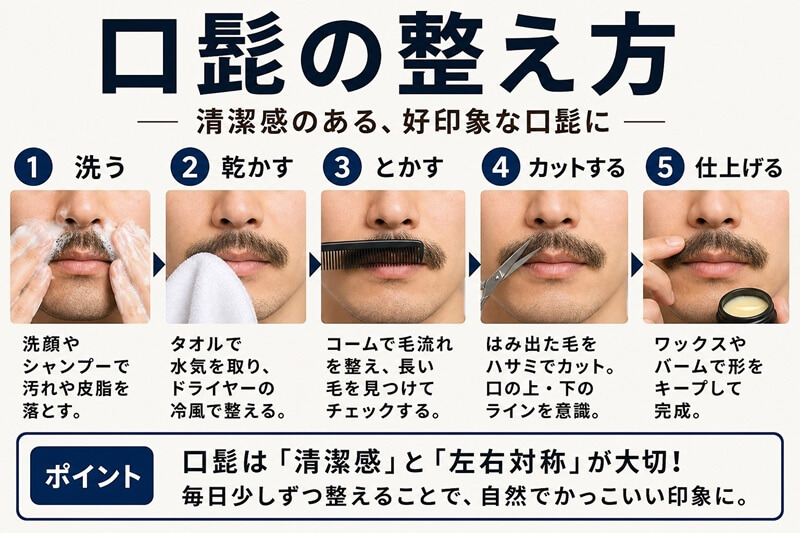 口髭の整え方 口髭の整え方