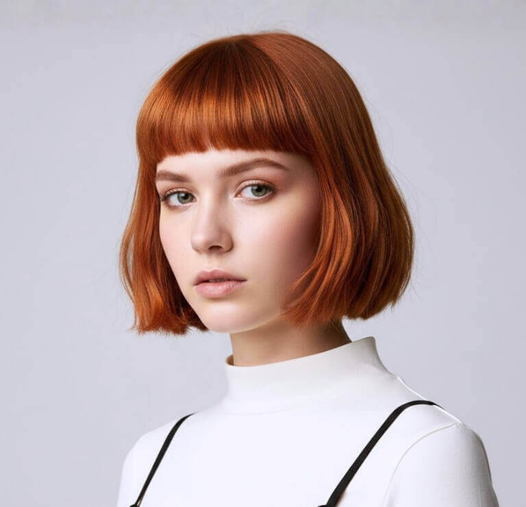 Copper and warm red hair color preview